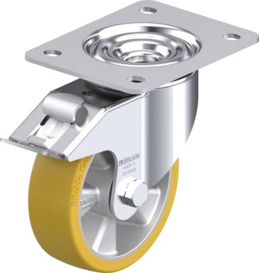 Blickle 482059 Lk-Alth 125K-3-Fi Styrehjul Med Brems, Hjuldiameter 125 Mm, Bæreevne Maks. 350 Kg, 1 Stk