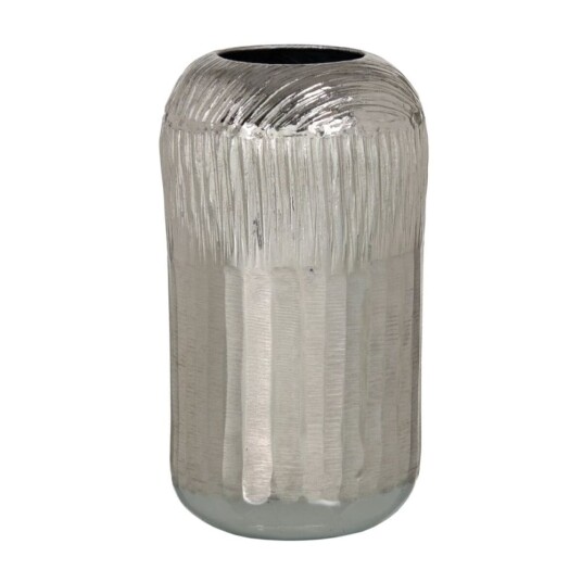 Bigbuy Home Vase 15 X 15 X 28 Cm Sølv Aluminium