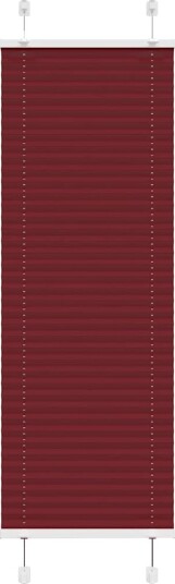 Plisségardin Bordeaux Rød 50x100 cm Stoff Bredde 49,4