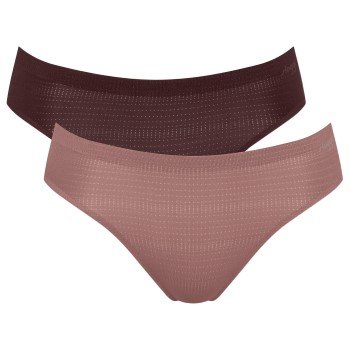 Sloggi Truser 2P ZERO Motion Ultra High Leg Brief Brun polyester Small Dame Sloggi Truser 2P ZERO Motion Ultra High Leg Brief Brun polyester Small Dame