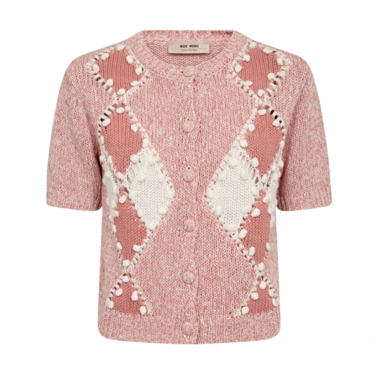 MOS MOSH Mmelio Ss Knit Cardigan Pink S