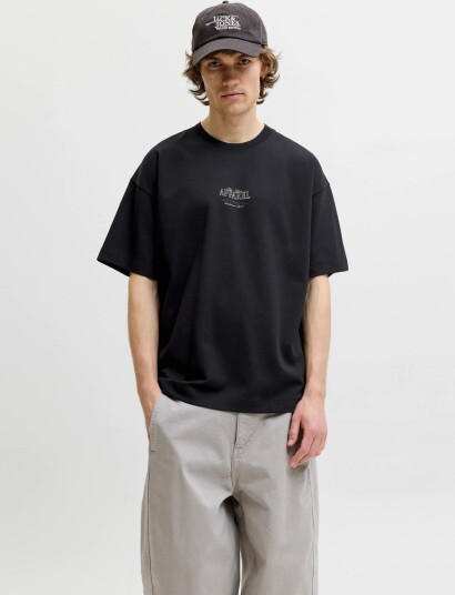 Jack & Jones Jjebarron Studio Tee Ss O Neck Sn Black XS