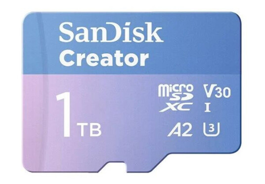 SanDisk Creator MicroSD/SD   190MB/s   1TB