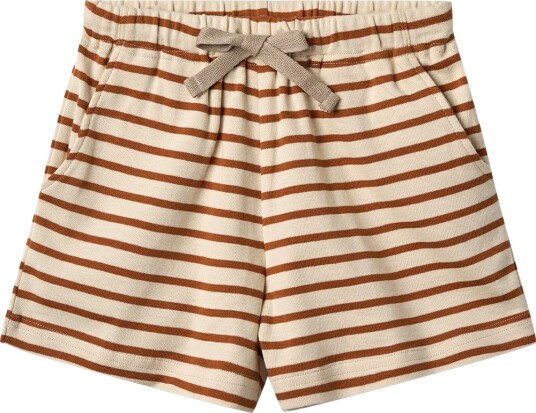 Wheat Shorts Kalle Varm Caramel Stripe Wheat 5 år 110 Shorts Brun Hvit