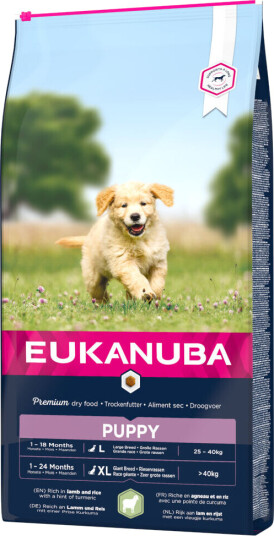 Eukanuba Puppy Large Breed Tørrfôr Lam & Ris 15 kg
