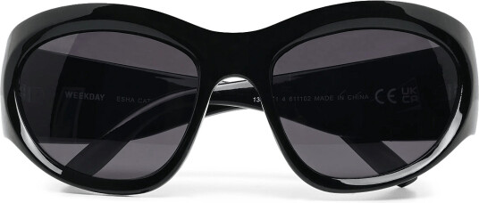 Weekday Oversized Sunglasses   Black   ONE SIZE