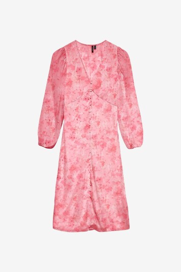 Vero Moda Kjole vmSmilla LS V neck Calf Dress Rosa