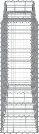vidaXL Gabionkurver buede 11 stk 200x50x120/140 cm galvanisert jern