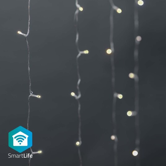 Nedis SmartLife Wifi Varmhvite Gardinlys