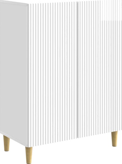 Serviesskap Høgglans hvit 66 x 34,5 x 90 cm Konstruert tre Serviesskap Høgglans hvit 66 x 34,5 x 90 cm Konstruert tre