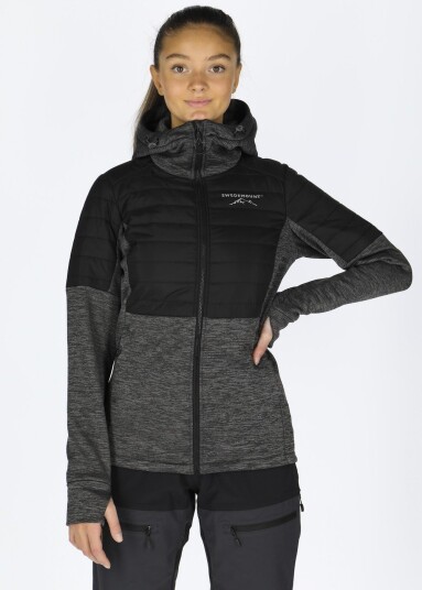 Swedemount Lofoten Hybrid Jacket W Charcoal Melange/ Black 48 Jakker