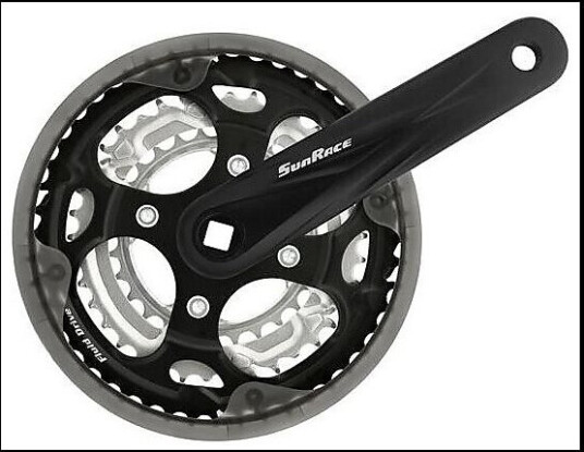 SunRace M300 7/8-Delt Krankarmsett 28-38-48, 175mm ,firkant, 68/129 u/lager