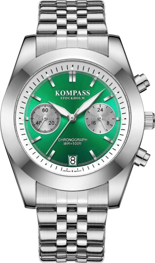 Kompass Navigator Chrono Silver Green
