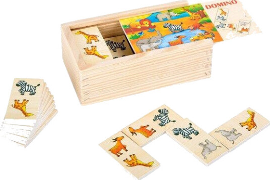 Small Foot  Wooden Domino Game Safari