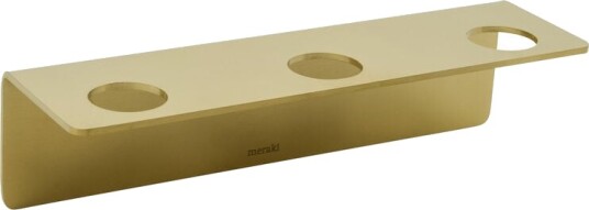 Meraki Bottle Hanger 3 Holes Brushed Brass Finish