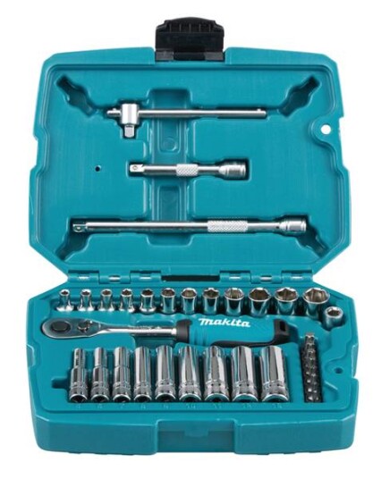Makita Skrallesett 4-13mm 1/4" Sett Med 34 Deler