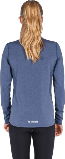FUSION C3 Zip Neck Løpetrøye Dame Navy S