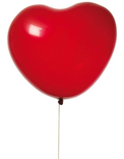 8 stk Røde Hjerteformede Ballonger
