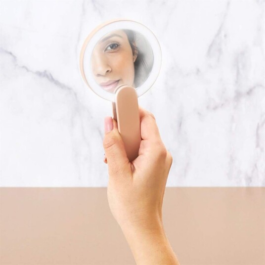 Lommespeil med LED-belysning - USB
