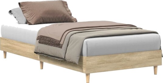 Sengeramme uten madrass sonoma eik 100x200 cm konstruert tre 861041 Sengeramme uten madrass sonoma eik 100x200 cm konstruert tre 861041