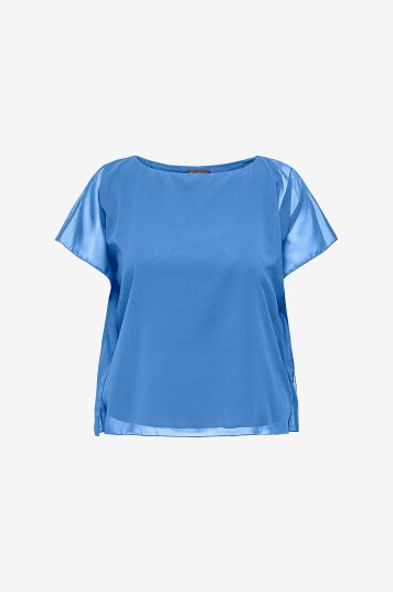 Only Carmakoma Topp carCoko SS O neck Blå