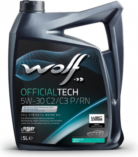 Motorolje WOLF OFFICIALTECH 5W30 C2/C3 PRN 5L