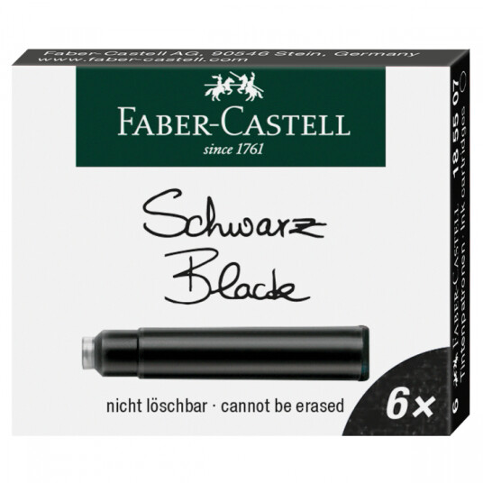 Faber-Castell Refill 6-pack Svart