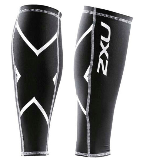 2XU Compression Calf Guard XL, Black/Black