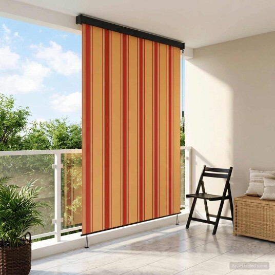 vidaXL Rullegardin Flerfarget 80 x 250 cm Stoff og Aluminium