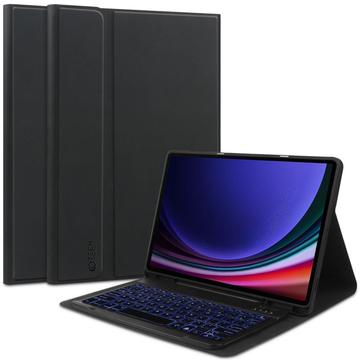 Tech-Protect Samsung Galaxy Tab S9/S9 FE/S10 FE/S10 Lite SmartCase Pen Bluetooth-tastaturveske Svart