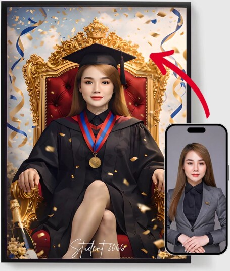Personalisert Plakat Eksamen Dronning AI Plakat
