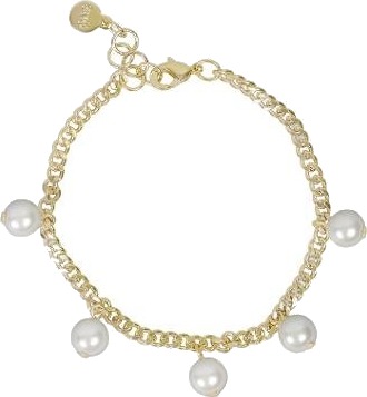 SNÖ of Sweden Largo Pearl Charm Brace G/White Onesize Gold ONE SIZE