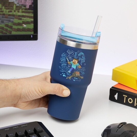 Paladone Minecraft Gamer 600 ml Tumbler med sugerør
