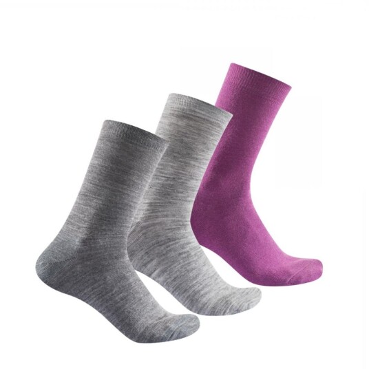 Devold  Daily Merino Light Sock 3pk Wmn Dame, 187A ANEMONE MIX, 36-40