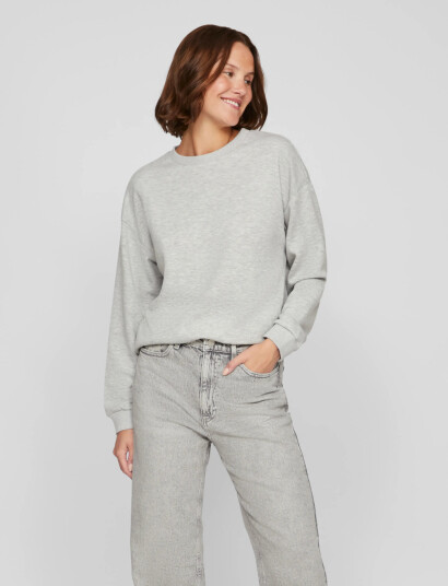 Vila Visandy L/S Sweat Top - Noos - Grey - XS