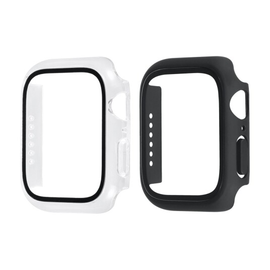 TRIACLE 360 SKJERMBESKYTTERDEKSEL APPLE WATCH 4/5/6/SE 40 MM 2-PAKNING SORT/TRANSPARENT