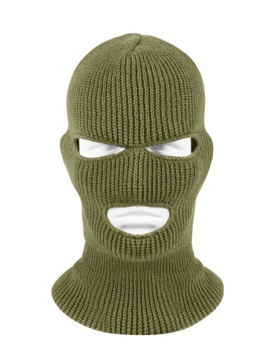 Rothco Balaclava Ansiktsmaske 3 hulls Grønn Oliven Rothco Balaclava Ansiktsmaske 3 hulls Grønn Oliven