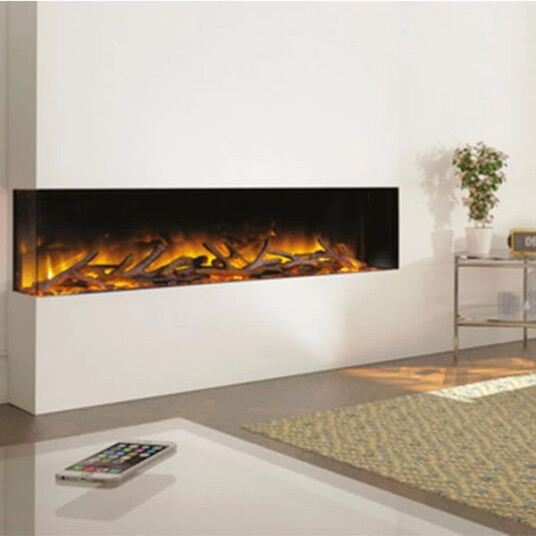 Flamerite Fires Glazer 1500 Innebygd elektrisk peis Svart