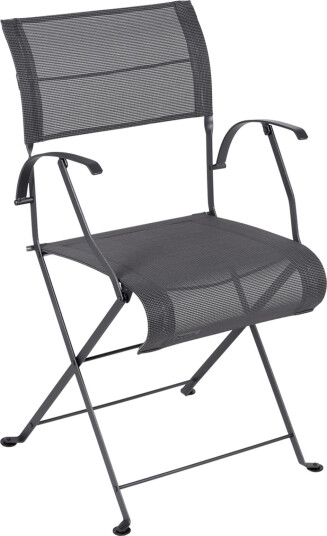 Fermob - Dune Premium Armchair Stereo Anthracite - Utendørs Spisebordstoler - Pascal Mourgue - Grå - Metall Fermob - Dune Premium Armchair Stereo Anthracite - Utendørs Spisebordstoler - Pascal Mourgue - Grå - Metall