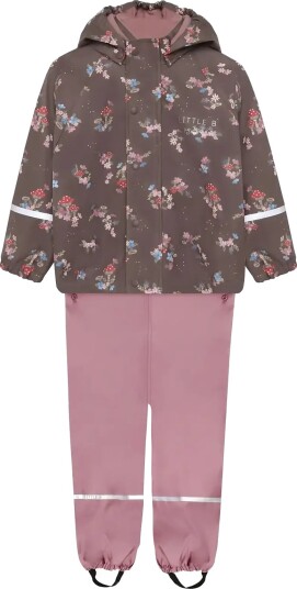 Little B Pu Set Aop W. Fleece   Pink   98