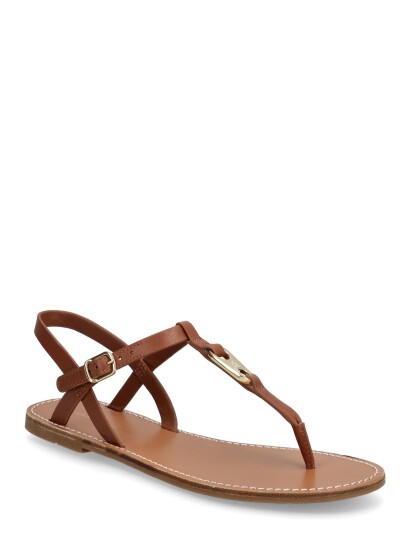 Tommy Hilfiger Leather Thong Sandal Brown 38