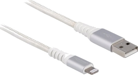 Delock Lightning Kabel Usb Hann Til Lightning Hann 3 M Hvit Rund