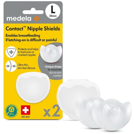Medela Contact Ammeskjold I Silikon Str L 24 Mm 2 Stk Medela Contact Ammeskjold I Silikon Str L 24 Mm 2 Stk