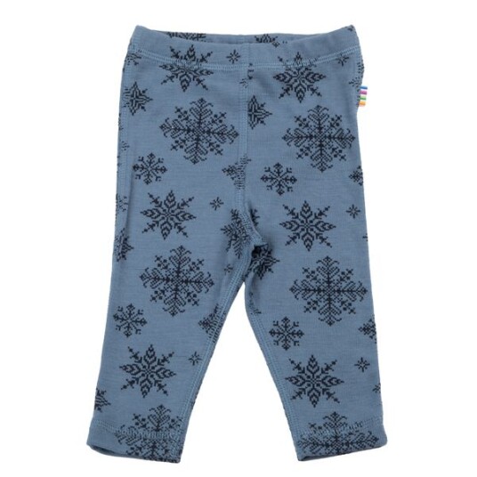 Joha Snowflake ull leggings - blå/mørkblå Joha Snowflake ull leggings - blå/mørkblå