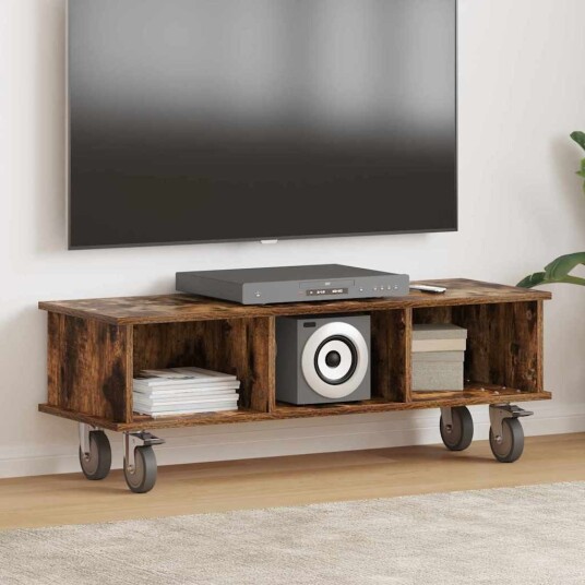  TV benk Røkt eik 100 x 35 x 35 cm Konstruert tre