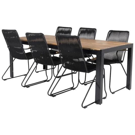 Spisegruppe Venture Home Berfin med 6 Lenestoler
