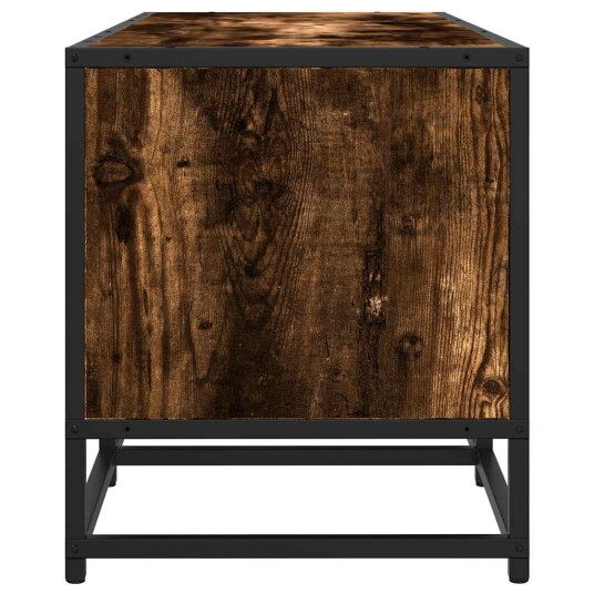 TV-benk røkt eik 120x35x41 cm konstruert tre og metall 8721102839009