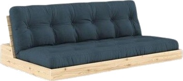 Karup Design Base Sovesofa Klarlakkert Furu/757 Petrolblå