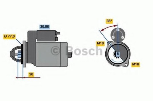 Starter BOSCH 0 986 022 780