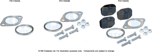 BM CATALYSTS FK11043 Montasjesett, sot- / partikkelfilter